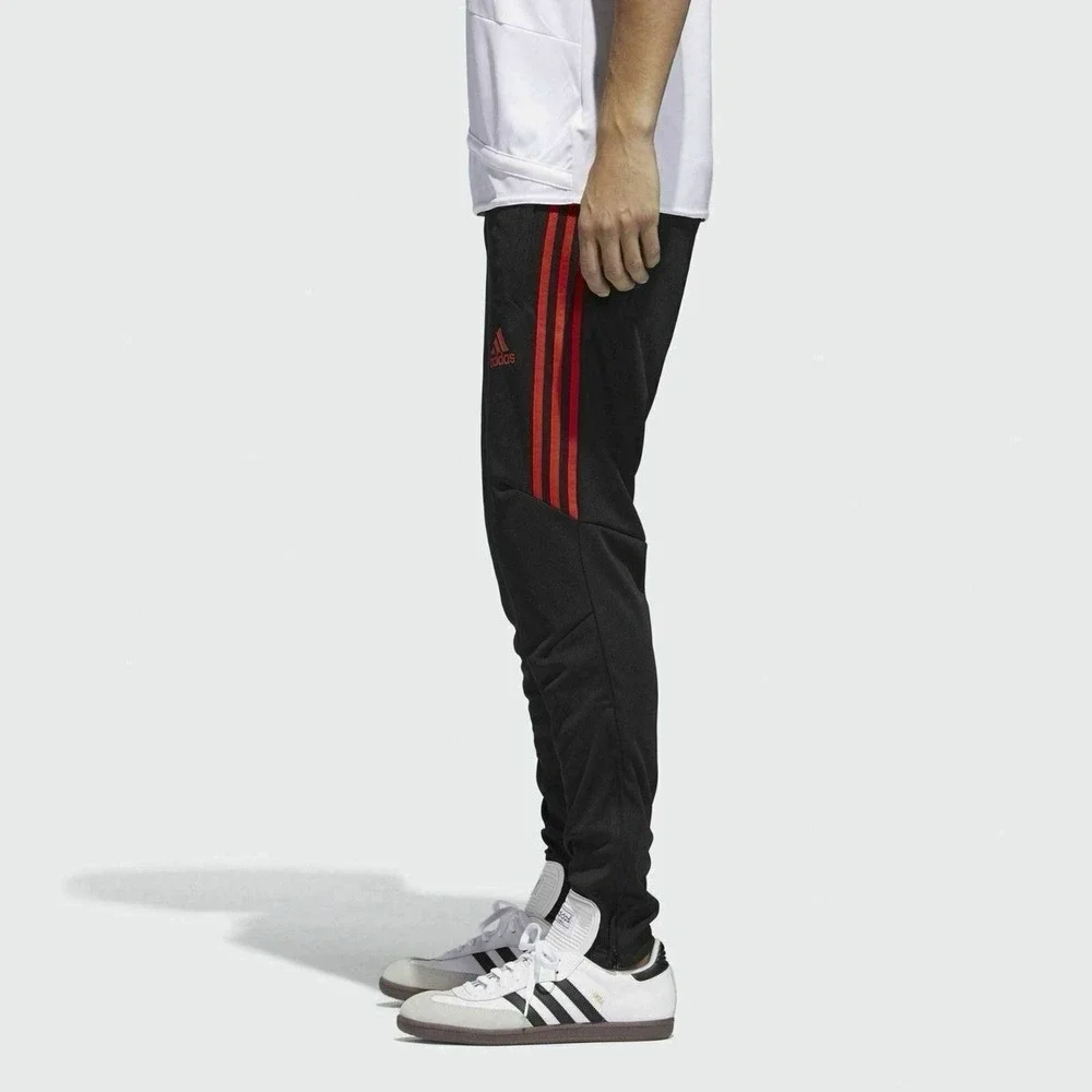 adidas Mens Tiro 21 Track Soccer Pants XL Black Red Zip Tapered Leg HK3113 NWT